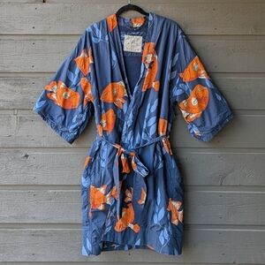 California Cowboy Men's El Garibaldi Robe Garibaldi Fish, Farallon Navy Size S/M